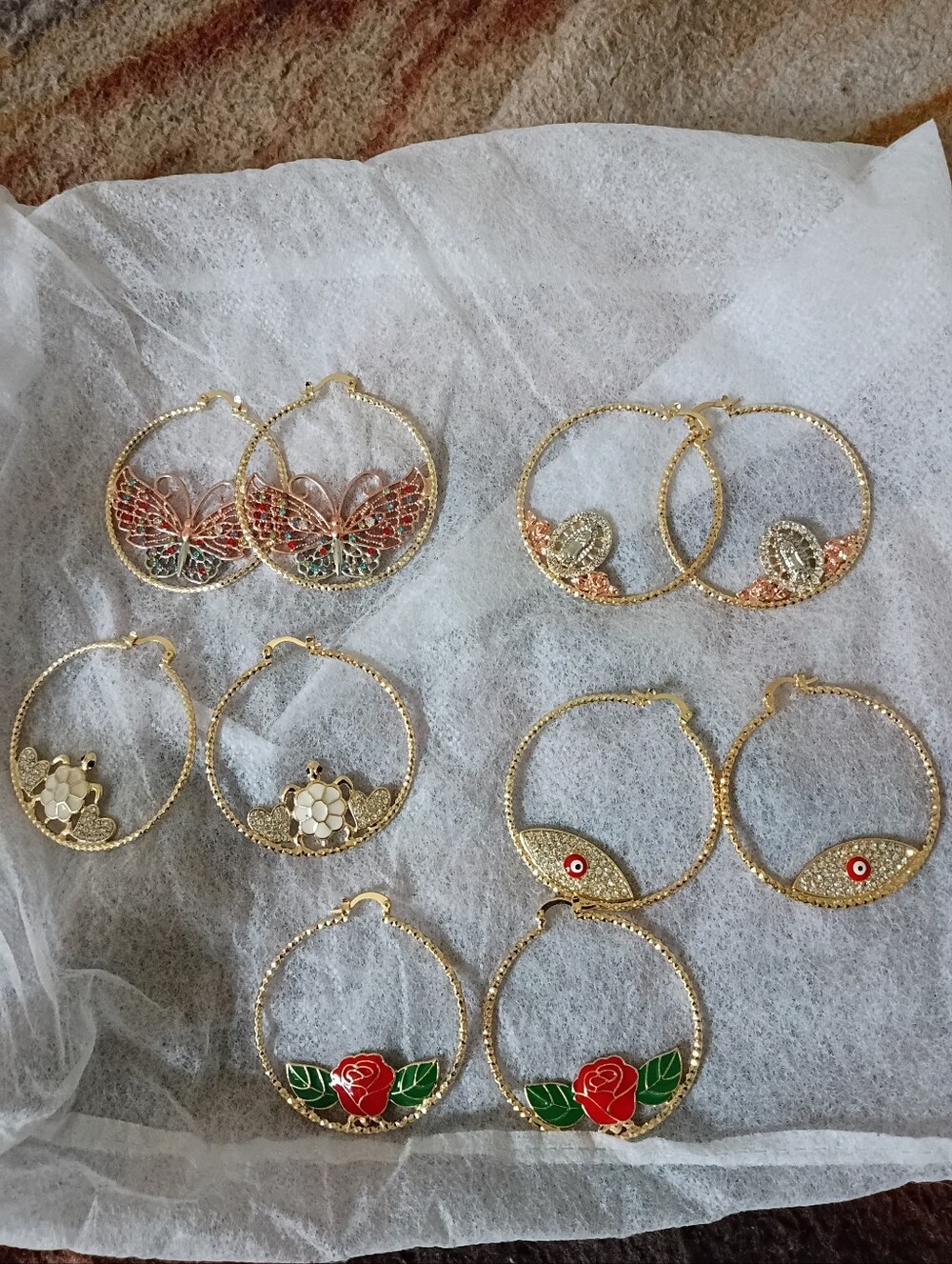 Woman's Earrings Oro Laminado